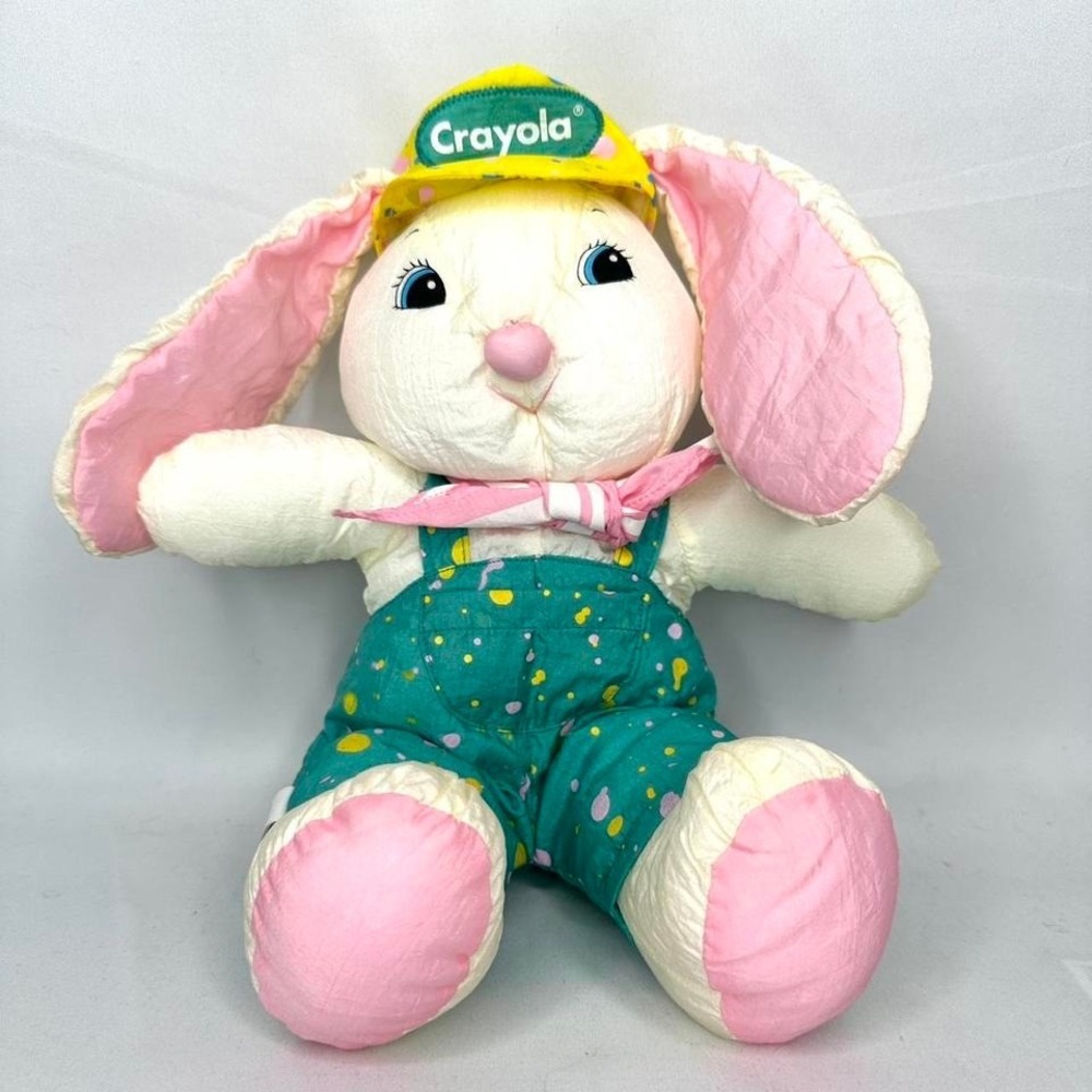 Vintage 1980s Hallmark Crayola Cuddle Bunny Plush |Easter Bunny Plush | Crayola‎